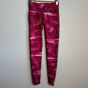 Old‎ Navy Active Women's Burgundy-Red Abstract Athletic Yoga Pant Leggings XS